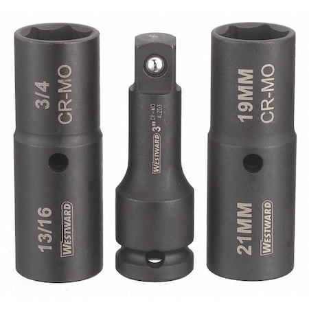 Impact Socket Set 1/2 in. 3 pcs. by USA Westward Socket Sets