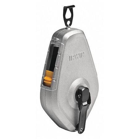 Chalk Line Reel 100ft. 8 oz. Silver Case by USA Irwin Chalk Line Reels