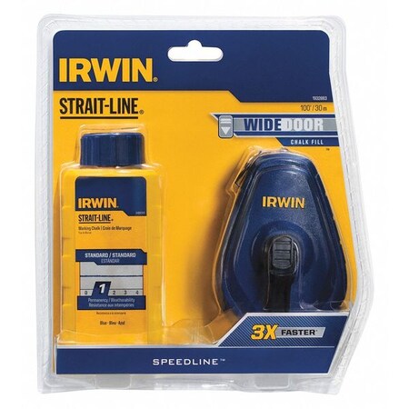 Chalk Line Reel Kit Blue 100 ft. by USA Irwin Chalk Line Reels