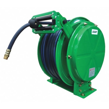 Hose Reel 1" 50 ft Spring PVC by USA Speedaire Pneumatic Spring Return Hose Reels