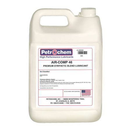 Compressor Oil 1 gal. Jug Synthetic Oil Type AIR COMP 46 001 by USA Petrochem Air Compressor Oil