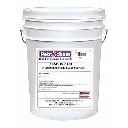 Compressor Oil 5 gal. Pail Synthetic Oil Type AIR COMP 100 005 by USA Petrochem Air Compressor Oil