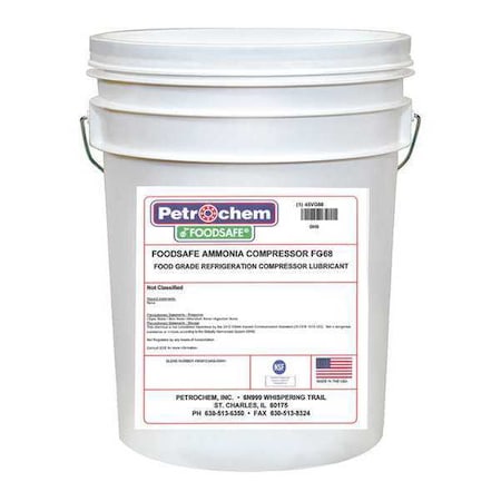 Compressor Oil 5 gal. Pail Mineral Oil Type FS AMMONIA COMPRESSOR FG 68 005 by USA Petrochem Air Compressor Oil