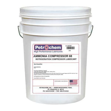 Compressor Oil 5 gal. Pail Mineral Oil Type AMMONIA COMPRESSOR 68 005 by USA Petrochem Air Compressor Oil