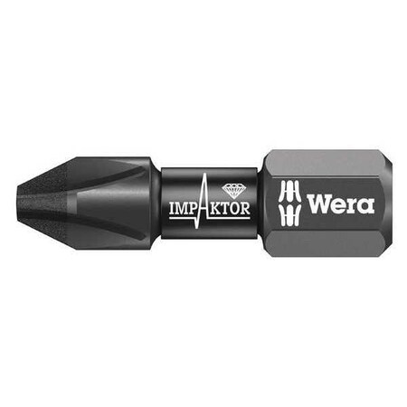 Insert Bit 1/4" Phillips PH2 Bits by USA Wera Screwdriver Impact Bits
