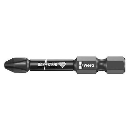 Insert Bit 1/4" Phillips PH2 Bits Type 5073956001 by USA Wera Screwdriver Impact Bits