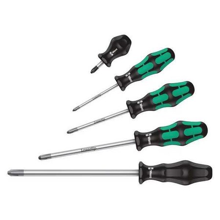 Screwdriver Set Phillips/Crosspoint 5 Pc Type 5346301001 by USA Wera Screwdriver Sets