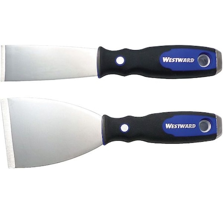 Putty Knife Set Stiff 1 1/2 3" W 2 Pc. Type 46A916 by USA Westward Putty & Joint Knives Spatulas Scrapers