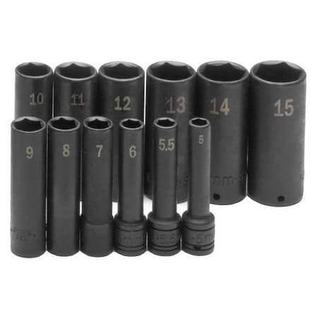 Impact Socket Set 1/4" Drive 12 Pieces Type 31020 by USA SK Socket Sets