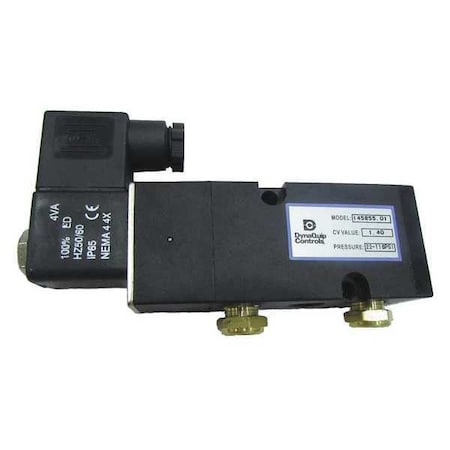Solenoid Air Control Valve 1/4 In 24VDC Type 145855.03 by USA Dynaquip Pneumatic Solenoid Air Control Valves