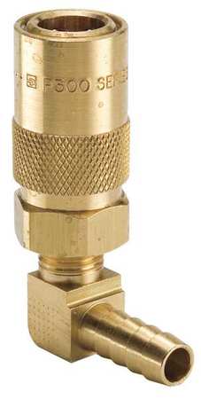 Body 1/2 Hose ID 3/8 In. Body Brass Model PC318 by USA Parker Hydraulic Quick Couplers