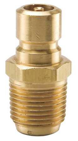 Coupler Nipple 1/4 18 1/4 In. Body Brass Model BPV252 by USA Parker Hydraulic Quick Couplers