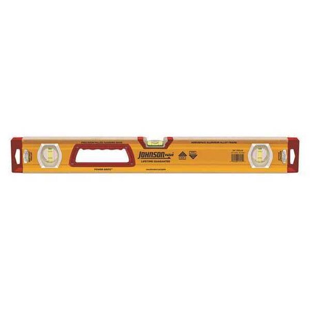 Box Level Aluminum 24 in. L Yellow by USA Johnson Box I Beam & Torpedo Levels