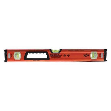 Box Level Aluminum 24 in. L Orange by USA Johnson Box I Beam & Torpedo Levels