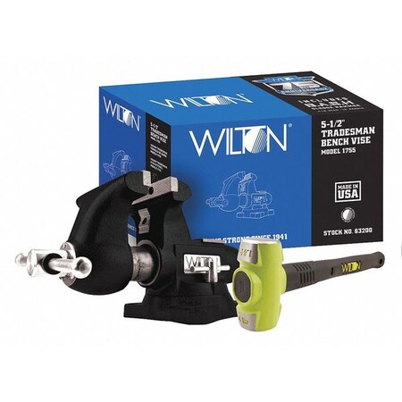 Tradesmans Vise 17 5/16in.Lx9 7/64in.W by USA Wilton Bench Vises