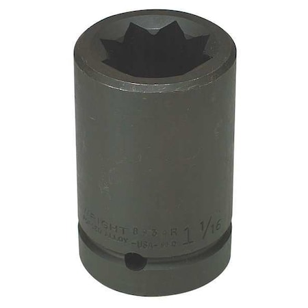 Impact Socket 1 In Dr 3/4 In 8 pt by USA Wright Socket Wrench Accessories