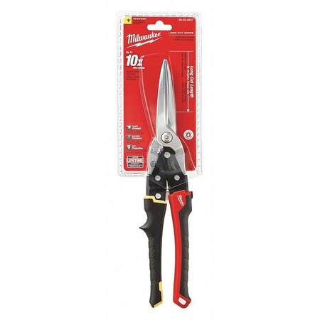 Aviation Snip Ergonomic 12 in.L Straight by USA Milwaukee Metal Cutting Snips & Sheet Metal Tools