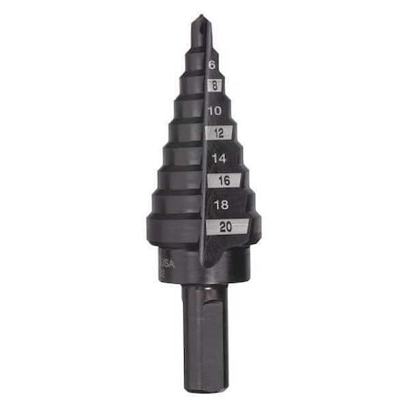 Step Drill Bit 9 Holes Size 5/16in Shank by USA Milwaukee Step Drill Bits