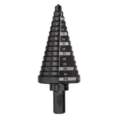 Step Drill Bit 15 Holes Size 3/8in Shank by USA Milwaukee Step Drill Bits
