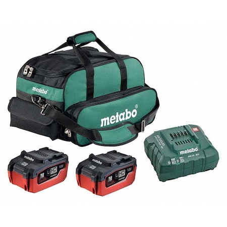 Battery Pack and Charger Kit 18V 6.2Ah Li Ion Type US625341002 by USA Metabo Cordless Power Tool Accessories