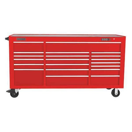 Workstation Red 43 1/4 in. H 20 Drawers by USA Proto Rolling & Combination Cabinets & Carts