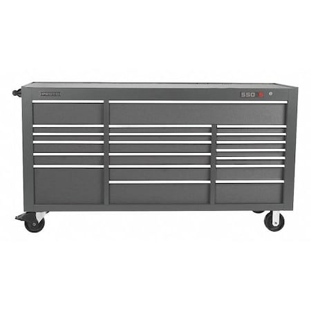 Workstation Gray 43 1/4 in. H 20 Drawers by USA Proto Rolling & Combination Cabinets & Carts