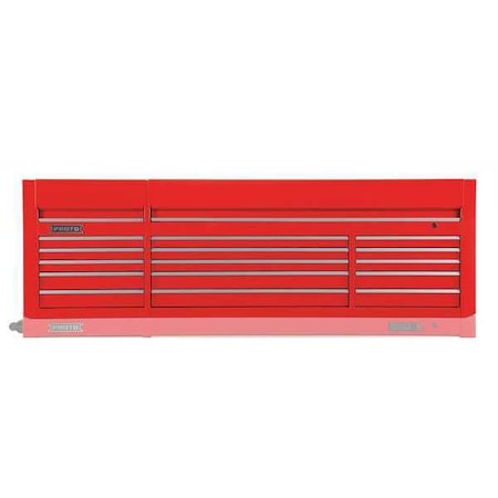Top Chest Red 88 in. W 15 Drawers by USA Proto Tool Chest & Side Cabinets