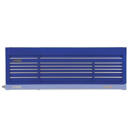 Top Chest Blue 88 in. W 15 Drawers by USA Proto Tool Chest & Side Cabinets