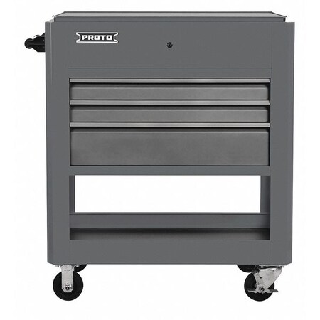 Utility Cart Gray 43 in. H 3 Drawers by USA Proto Rolling & Combination Cabinets & Carts