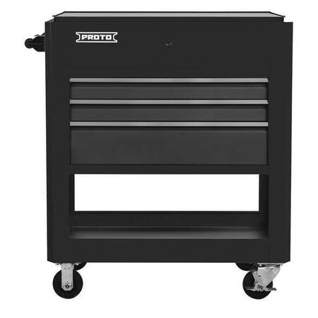 Utility Cart Black 43 in. H 3 Drawers by USA Proto Rolling & Combination Cabinets & Carts