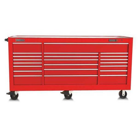 Workstation Red 46 3/8 in. H 22 Drawers by USA Proto Rolling & Combination Cabinets & Carts