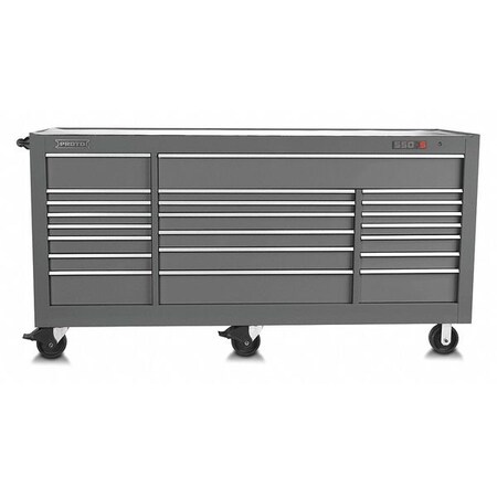 Workstation Gray 46 3/8 in. H 22 Drawers by USA Proto Rolling & Combination Cabinets & Carts