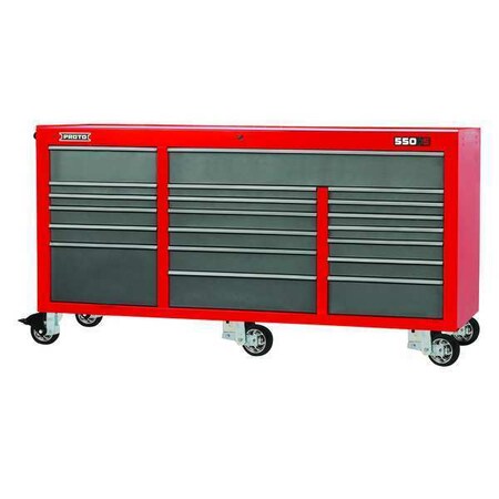 Workstation Red/Gray 46 3/8inH 20Drawers by USA Proto Rolling & Combination Cabinets & Carts