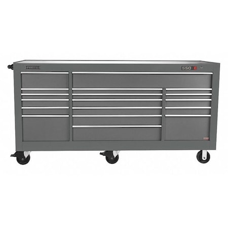 Workstation Gray 46 3/8 in. H 18 Drawers by USA Proto Rolling & Combination Cabinets & Carts