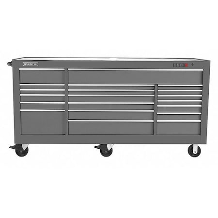 Workstation Gray 46 3/8 in. H 18 Drawers Type J558846 18DG by USA Proto Rolling & Combination Cabinets & Carts