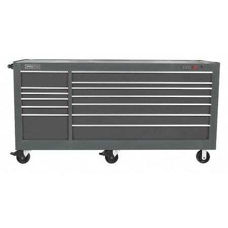 Workstation Gray 46 3/8 in. H 13 Drawers by USA Proto Rolling & Combination Cabinets & Carts