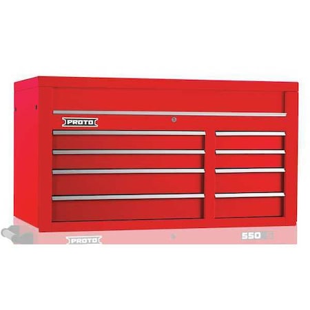 Top Chest Red 50 in. W 8 Drawers by USA Proto Tool Chest & Side Cabinets
