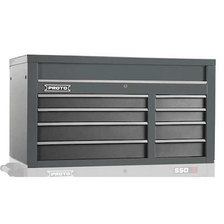 Top Chest Gray 50 in. W 8 Drawers by USA Proto Tool Chest & Side Cabinets