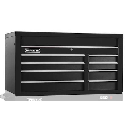 Top Chest Black 50 in. W 8 Drawers by USA Proto Tool Chest & Side Cabinets
