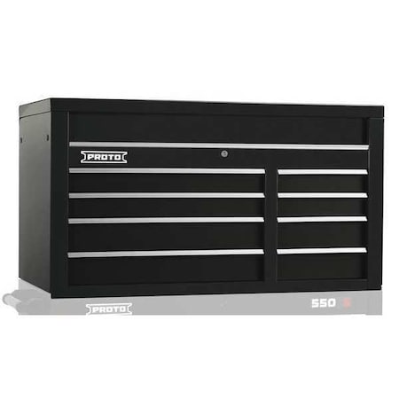 Top Chest Black 50 in. W 8 Drawers Type J555027 8BK by USA Proto Tool Chest & Side Cabinets