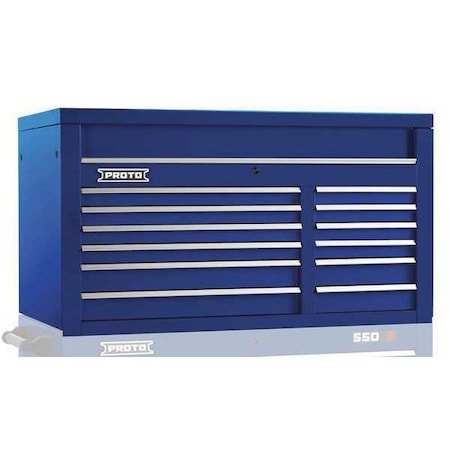 Top Chest Blue 50 in. W 12 Drawers by USA Proto Tool Chest & Side Cabinets