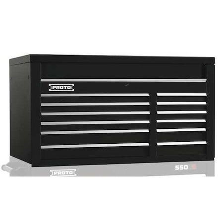 Top Chest Black 50 in. W 12 Drawers Type J555027 12BK by USA Proto Tool Chest & Side Cabinets