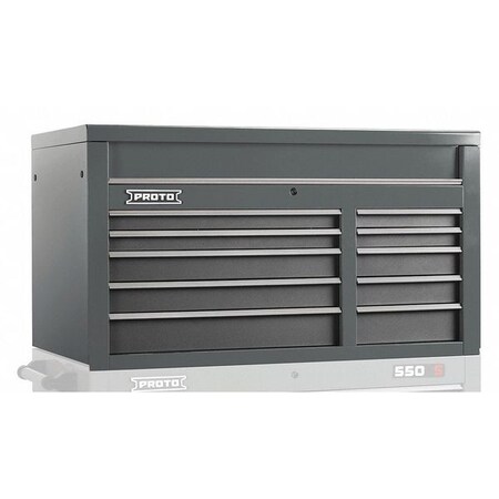 Top Chest Gray 50 in. W 10 Drawers by USA Proto Tool Chest & Side Cabinets