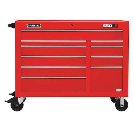 Workstation Red 41 in. H 10 Drawers by USA Proto Rolling & Combination Cabinets & Carts