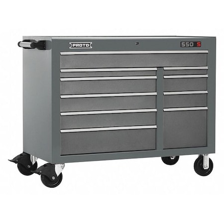 Workstation Gray 41 in. H 10 Drawers Type J555041 10DG by USA Proto Rolling & Combination Cabinets & Carts