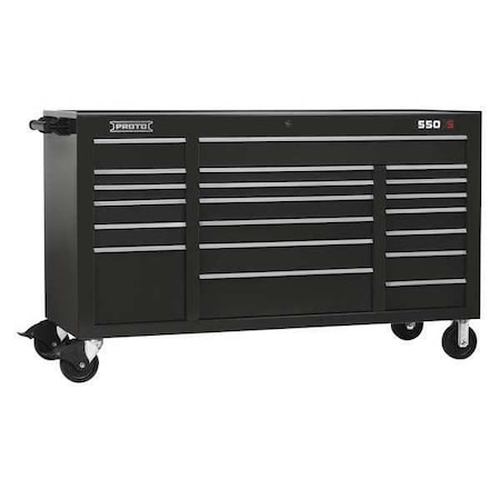 Workstation Black 41 in. H 20 Drawers Type J556741 20BK by USA Proto Rolling & Combination Cabinets & Carts