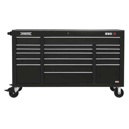 Workstation Black 41 in. H 18 Drawers Type J556741 18BKPD by USA Proto Rolling & Combination Cabinets & Carts