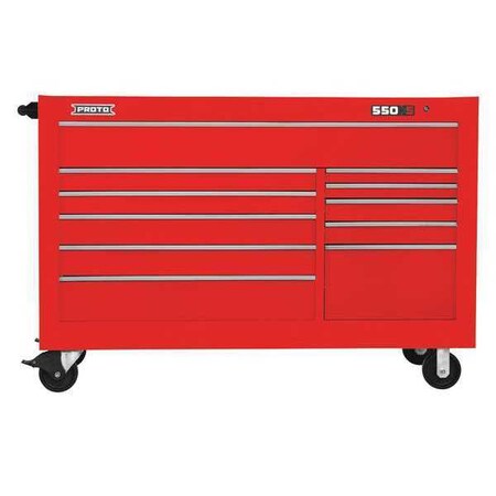 Workstation Red 46 in. H 11 Drawers by USA Proto Rolling & Combination Cabinets & Carts