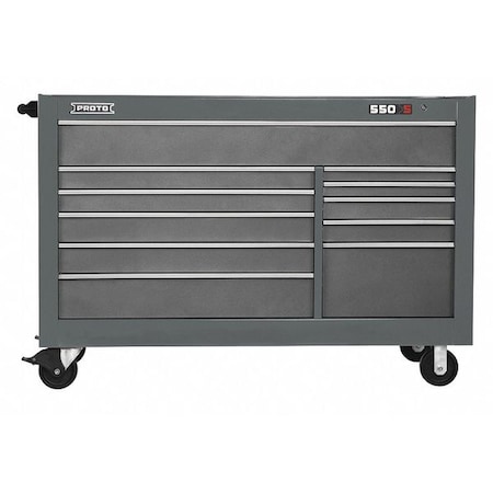 Workstation Gray 46 in. H 11 Drawers by USA Proto Rolling & Combination Cabinets & Carts