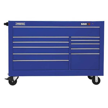 Workstation Blue 46 in. H 11 Drawers by USA Proto Rolling & Combination Cabinets & Carts